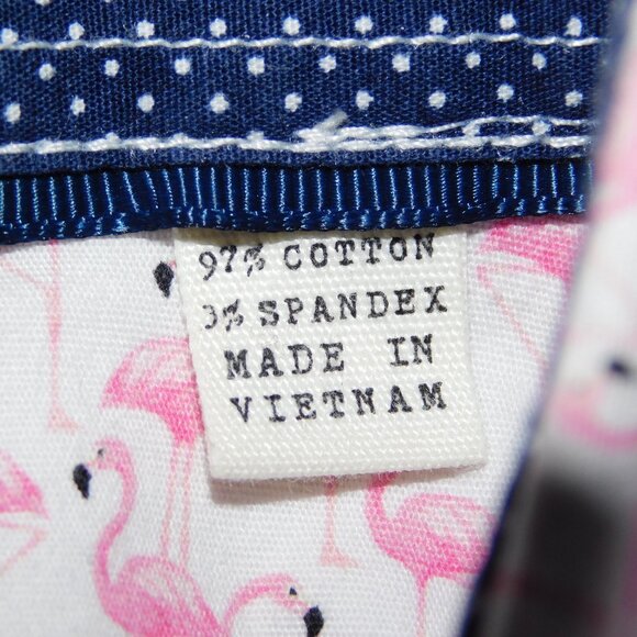 CON.STRUCT Mens M Slim Fit Stretch FLAMINGO Short Sleeve Button Front Shirt - Picture 7 of 13